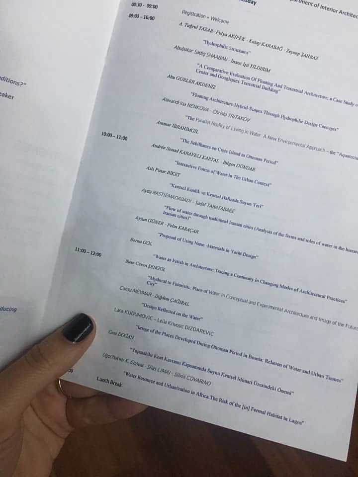 1’st International Symposium Of ‘’Design For Living With Water’’