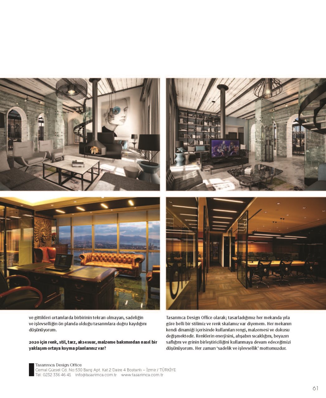İç Mimarlık & Tasarım Dergisi  | Ocak 2020